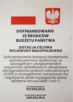 Czytaj więcej: Informacja dotyczącą otrzymanych i wykorzystanych środków finansowych z MUW w Krakowie